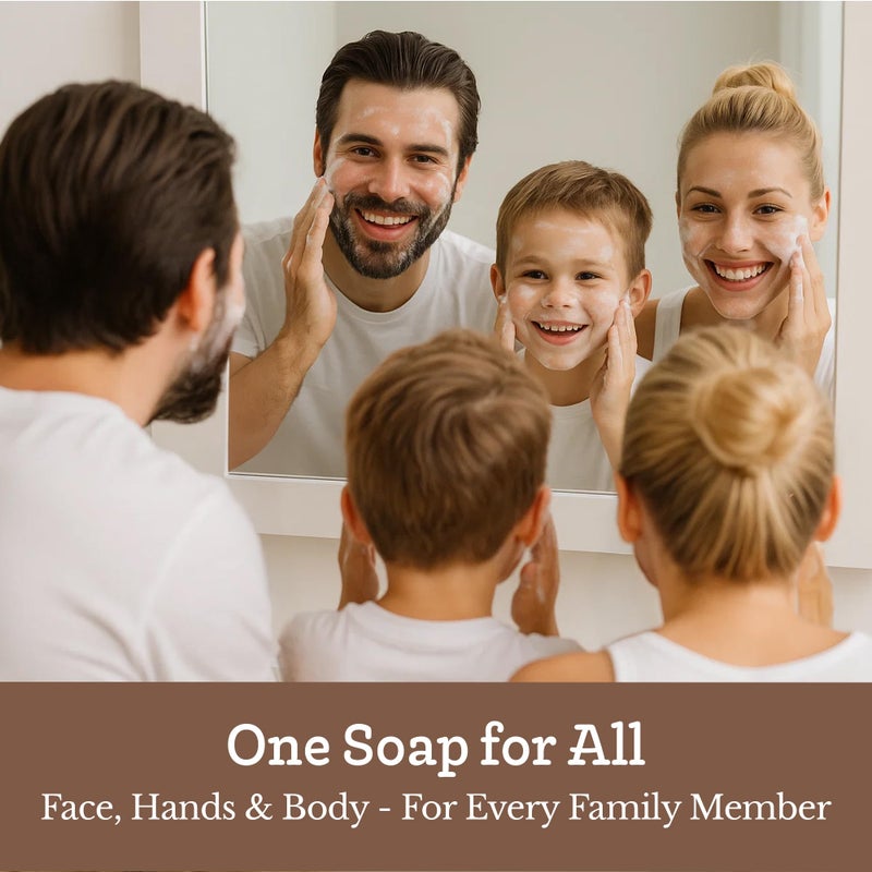 southern natural صابون حليب الماعز - عبوة 3 قطع من حليب الشوفان والعسل - للبشرة الجافة والحساسة. صابون طبيعي مصنوع يدويًا للرجال والنساء والأطفال والرضع. رائع للوجه والجسم. - Image 5