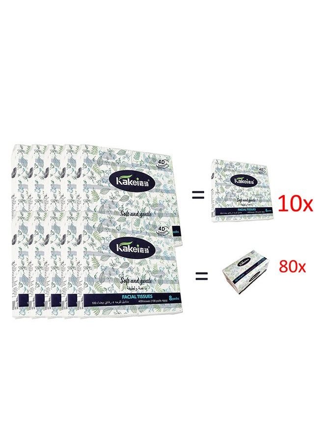 MAJIBAO Soft & Gentle Tissue Natural Wood Pulp Facial Tissue  - Image 2