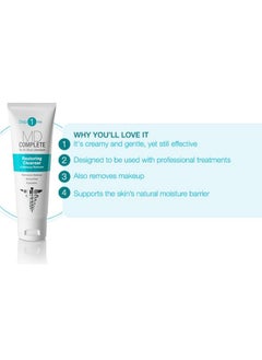 MD Complete by Dr. Brian Zelickson Md Complete 2In1 Restoring Cleanser And Makeup Remover Antiaging Gentle Nonfoaming Cleanser With Aloe Vera And Chamomile 3 Fl Oz  - Image 2