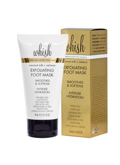 Whish Coconut Milk + Verbena Exfoliating Foot Mask - Smoothes & Softens, Intense Hydration