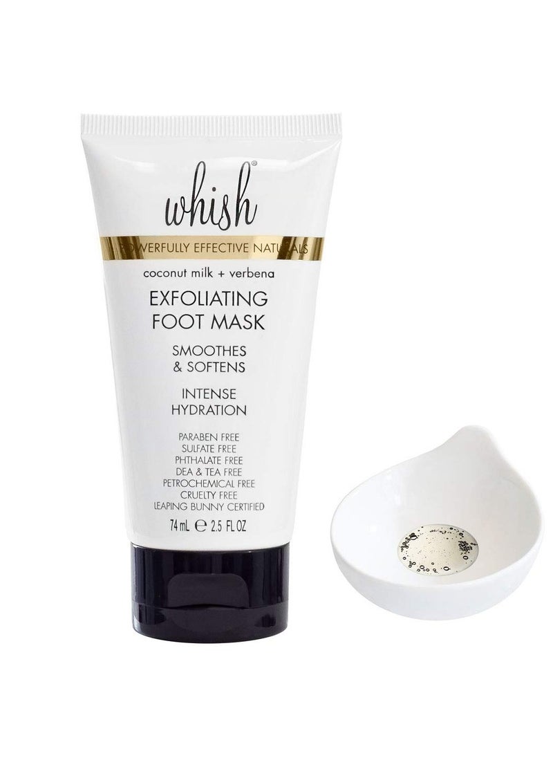 Whish - Whish Coconut Milk + Verbena Exfoliating Foot Mask - Smoothes & Softens, Intense Hydration - Image 1