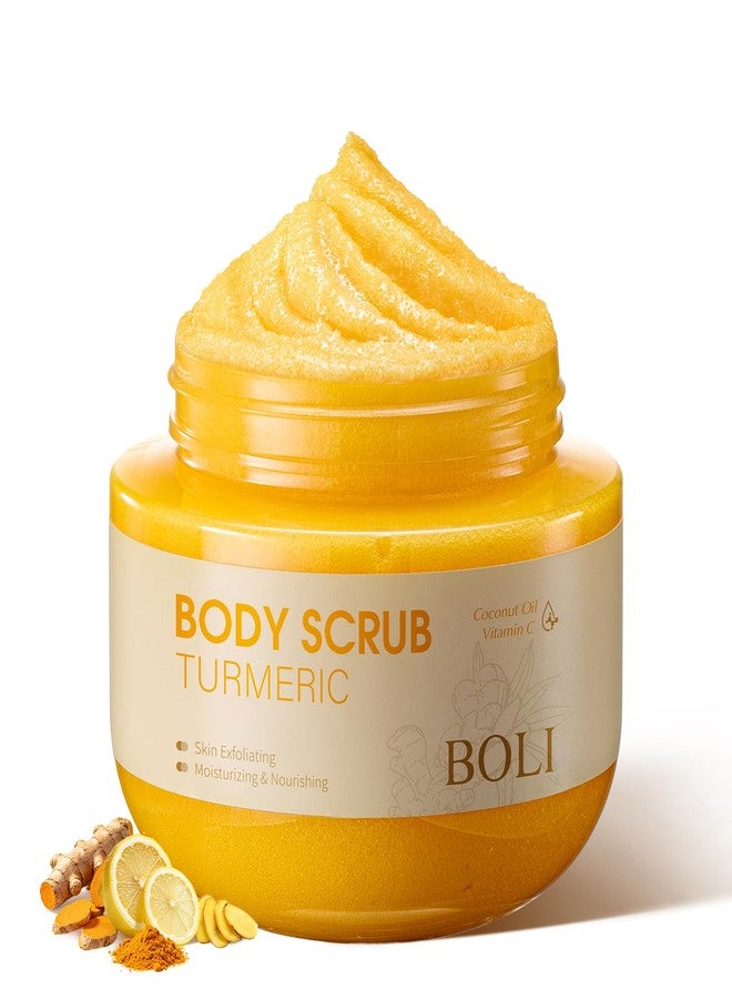 BOLI Turmeric Body Scrub with Kojic Acid, Remove Dead Skin, 10.58 oz - Image 1