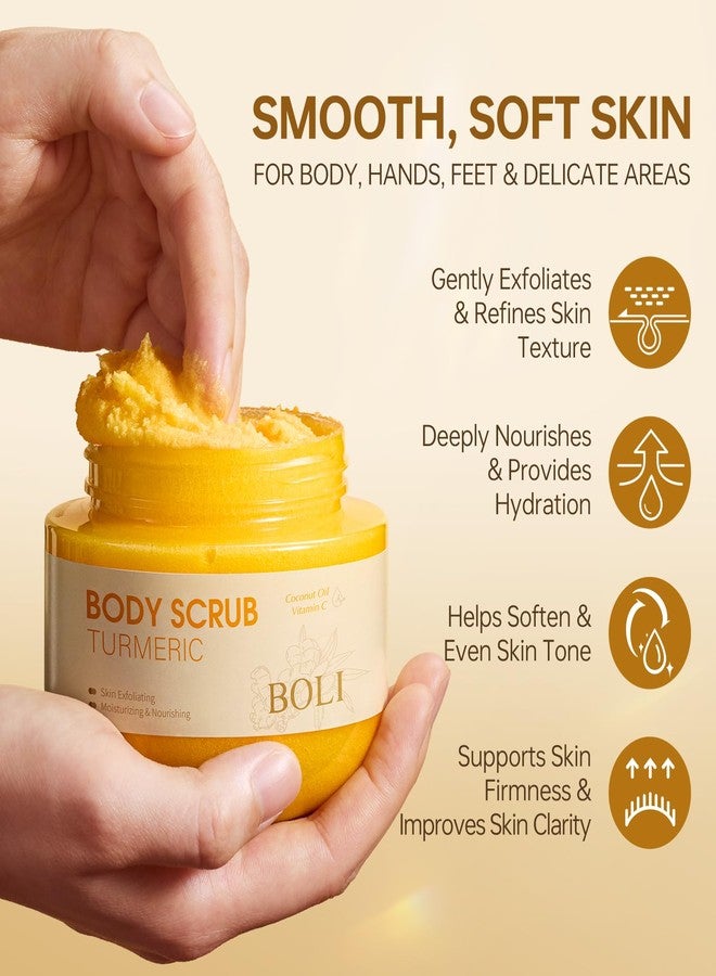 BOLI Turmeric Body Scrub with Kojic Acid, Remove Dead Skin, 10.58 oz - Image 3