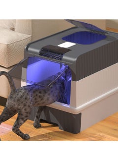 Arabest Cat Litter Box Extra Large Drawer Type Rechargeable Sterilisation Anti-odour Pet Fully Enclosed Cat Litter Box Pink  - Image 4