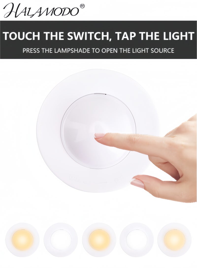HALAMODO 6PCS  3.15” Motion Sensor Light Indoor, Cordless Battery Powered Stick on LED Night Lights for Closet, Stair, Under Cabinet, Hallway, Kitchen  - Image 3