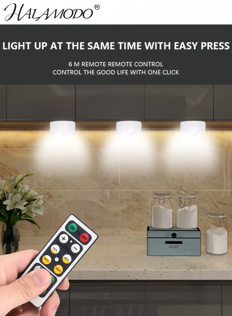 HALAMODO 6PCS  3.15” Motion Sensor Light Indoor, Cordless Battery Powered Stick on LED Night Lights for Closet, Stair, Under Cabinet, Hallway, Kitchen  - Image 2