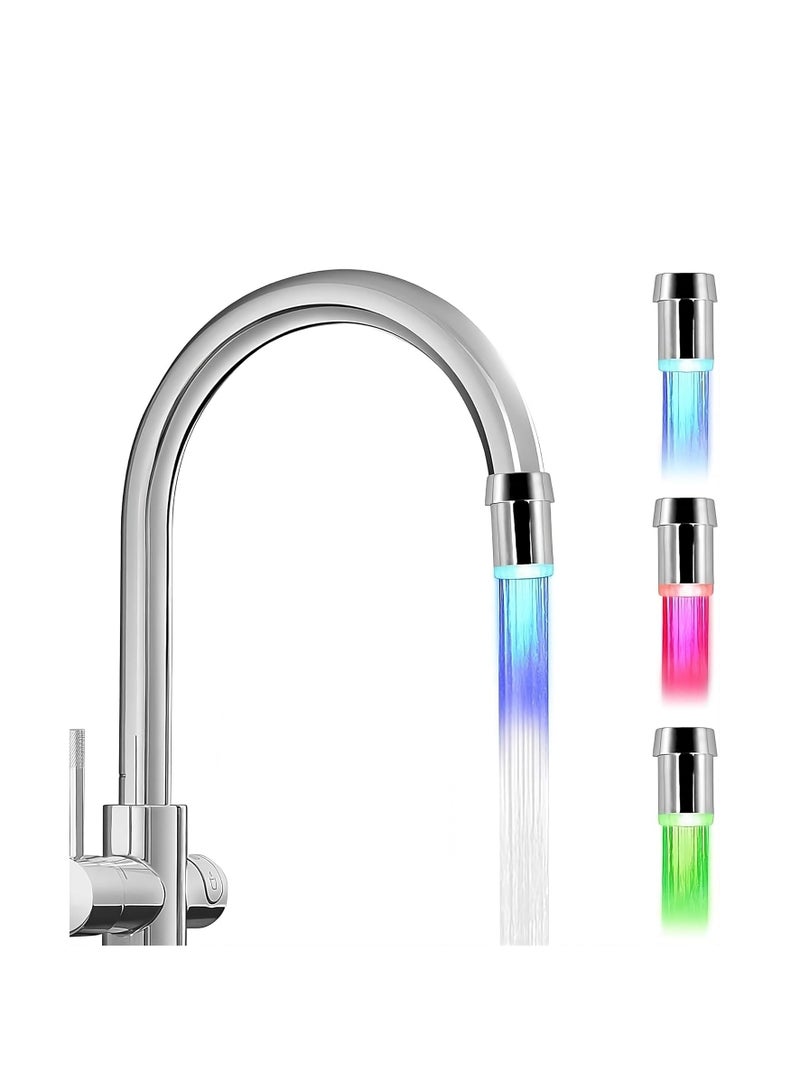 Plan A Smart LED Faucet Connector, Color Changing by Temperature – Tri-Color Lighting (Blue, Green, Red) with Thermal Sensor, Water Saving for Kitchen Bathroom – Shower & Faucet Aerator Accessories  - Image 1