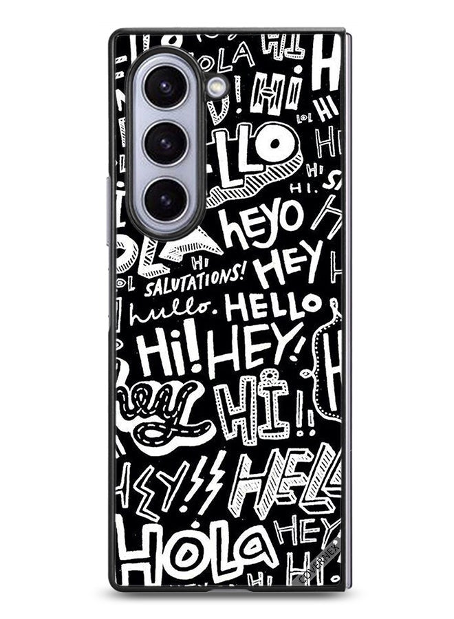 Covernex Samsung Galaxy Z Fold6 Protective Case Cover Hi Hello Tags - Image 1