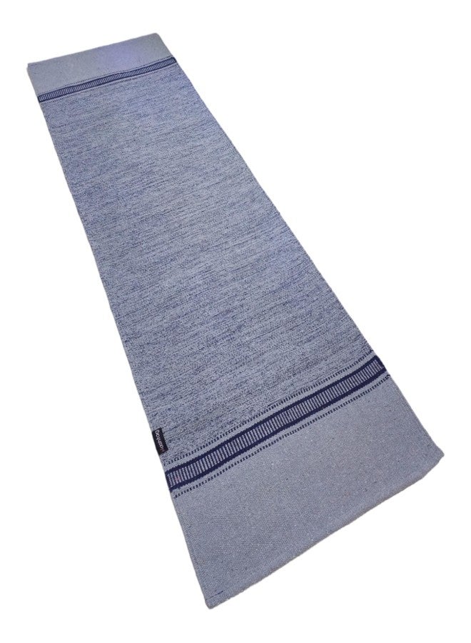 Hashtag® Cotton Yoga Mat, 2feetx6feets, Washable, Reversible, Easy to Carry, 24inchx72inch- Pack of 1 (Grey) - Image 2