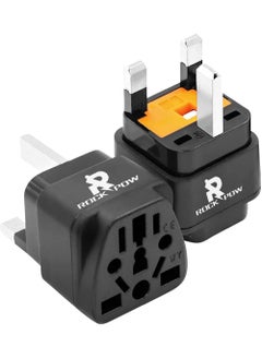 Rock Pow Travel Plug Adapters Cracows Power Adapter Converter Plug British Standard 13A With Fuse,EU/UK/US/AU/CN/JP//Asia/Italy/Brazil TO UK Travel Adaptor (Ys A13 Black - 1 PACK)  - Image 1