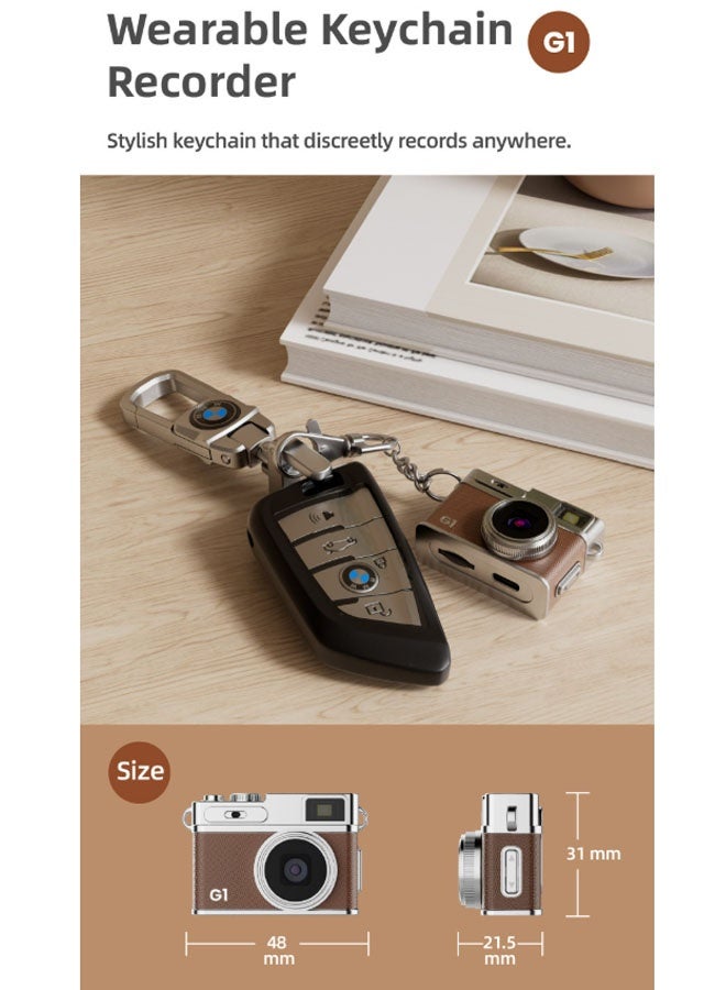 نيوترل كاميرا رقمية صغيرة 1080P Retro CCD G1، شاشة 0.96 بوصة، كاميرا قديمة محمولة صغيرة الحجم للأنشطة الداخلية/الخارجية، بدون بطاقة ذاكرة (أخضر داكن) - Image 5