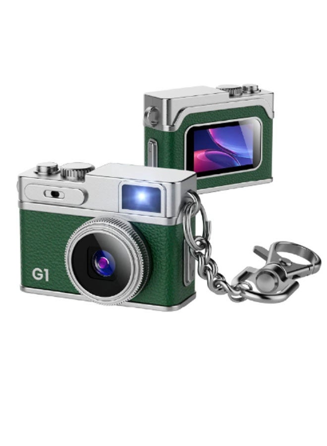 نيوترل كاميرا رقمية صغيرة 1080P Retro CCD G1، شاشة 0.96 بوصة، كاميرا قديمة محمولة صغيرة الحجم للأنشطة الداخلية/الخارجية، بدون بطاقة ذاكرة (أخضر داكن) - Image 1