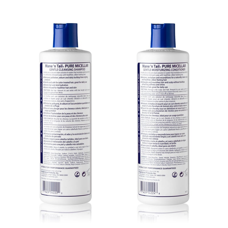Mane 'n Tail Micellar Sulfate-Free Shampoo & Conditioner (11.2 oz Each) â€“ Biotin-Infused, Vegan Formula to Detox, Nourish & Strengthen Hair - Image 2