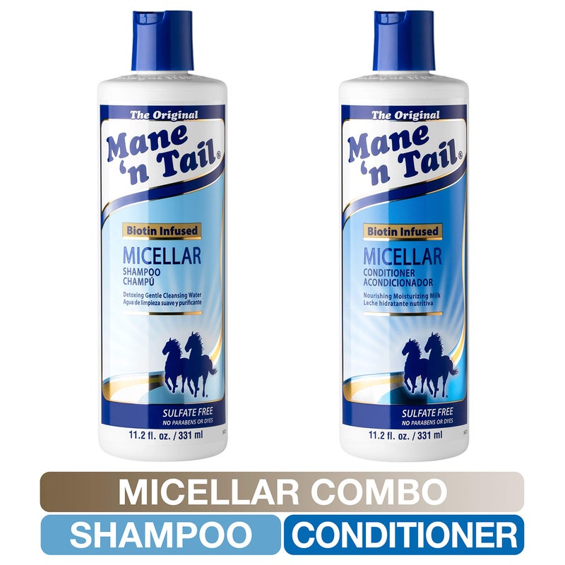 Mane 'n Tail Micellar Sulfate-Free Shampoo & Conditioner (11.2 oz Each) â€“ Biotin-Infused, Vegan Formula to Detox, Nourish & Strengthen Hair - Image 3