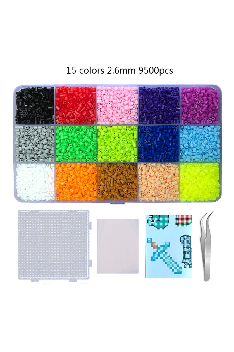 erorex 2.6MM 15 Colors 5mm /2.6mm Set Melting Beads Pixel Art Puzzle Hama Beads Diy 3D Puzzles Handmade Gif