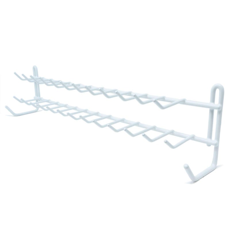 Huji Wall Mount Tie and Belt Rack Organizer, White (1 Pack) - Image 1