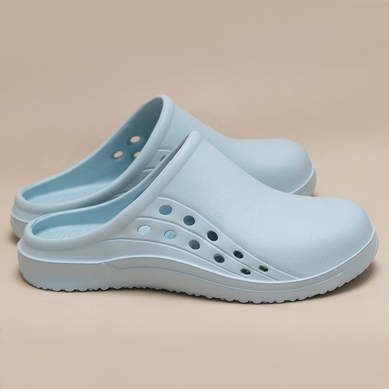 Surgical Slippers Special Shoes for Operation Room Medical Work Shoes Home Slippers Beach Shoes Indoor Slippers bean paste green 