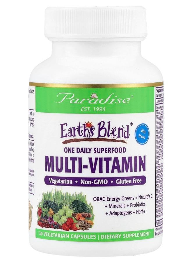 Earth's Blend One Daily Superfood Multi-Vitamin No Iron 30 Vegetarian Capsules - pzsku/Z4288C434177631D1E953Z/45/_/1729515371/0256815e-49dc-4289-8372-9f466edfe9c9