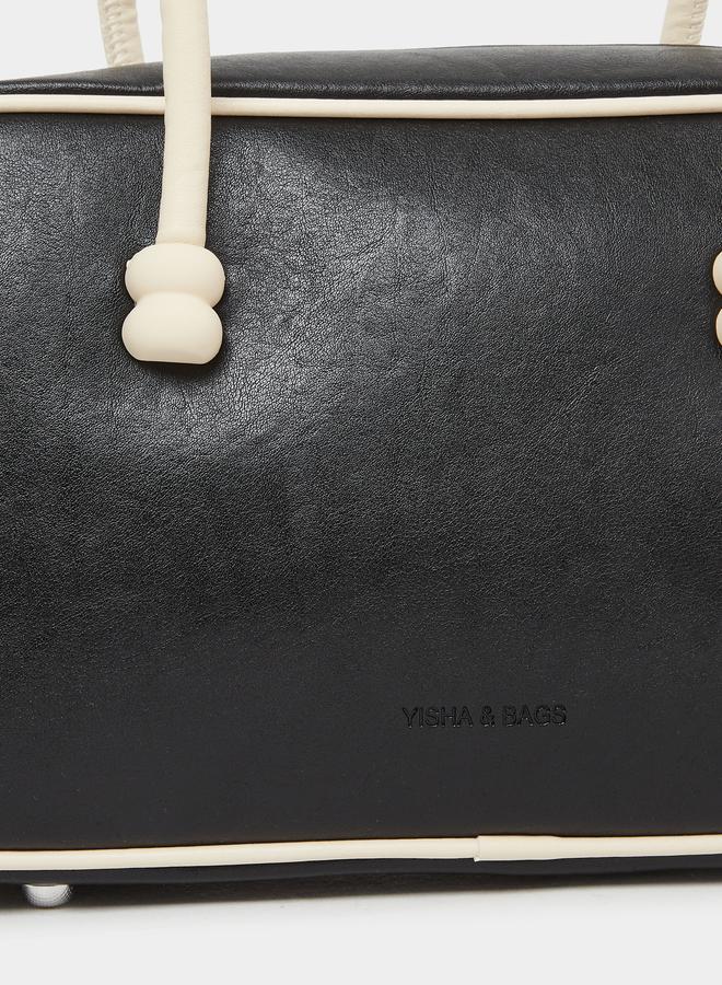 Styli Black Bowling Bag with Contrast Handle - Image 3