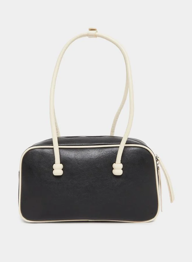 Styli Styli Black Bowling Bag with Contrast Handle