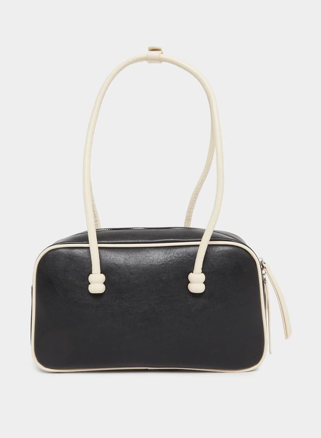 Styli Black Bowling Bag with Contrast Handle - Image 2