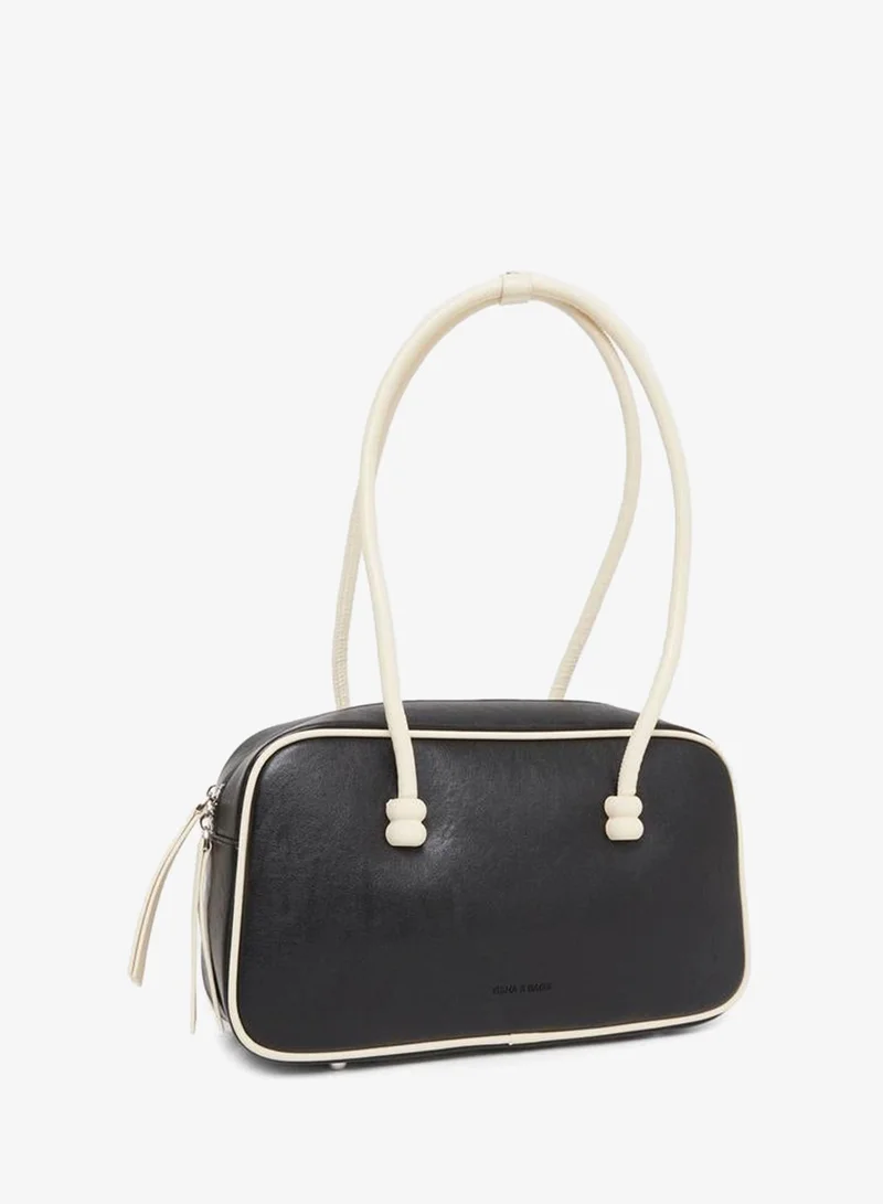 Styli Styli Black Bowling Bag with Contrast Handle