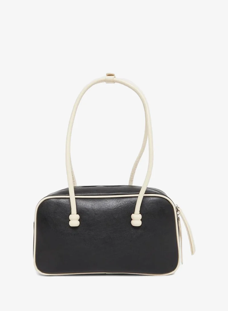 Styli Styli Black Bowling Bag with Contrast Handle