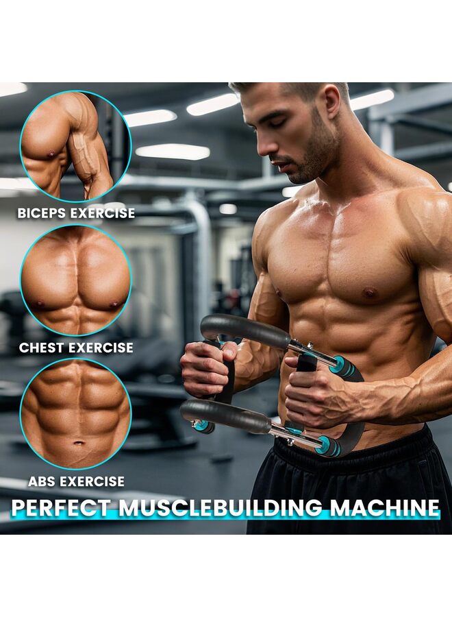 LAMAY Twister Arm Trainer, Adjustable Chest Workout Equipment for Men and Women, Home Gym Strength Trainer, Muscle Builder and Strength Training for Arms, Chest(Gold and Black) - Image 5