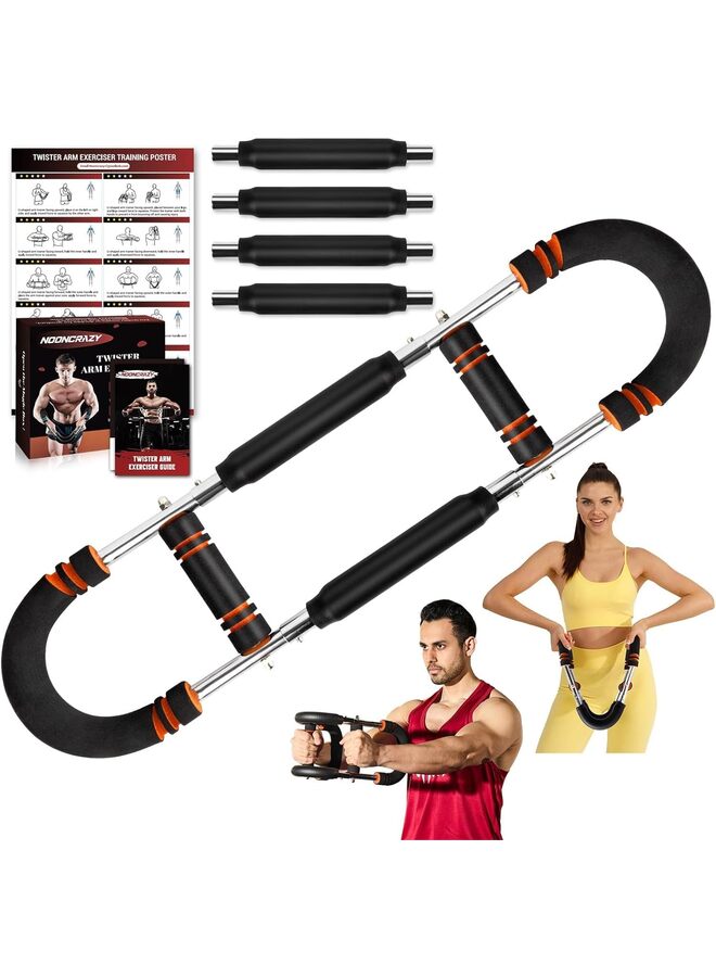 LAMAY Twister Arm Trainer, Adjustable Chest Workout Equipment for Men and Women, Home Gym Strength Trainer, Muscle Builder and Strength Training for Arms, Chest(Gold and Black) - Image 1