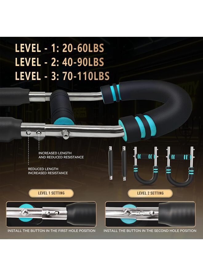 LAMAY Twister Arm Trainer, Adjustable Chest Workout Equipment for Men and Women, Home Gym Strength Trainer, Muscle Builder and Strength Training for Arms, Chest(Gold and Black) - Image 2