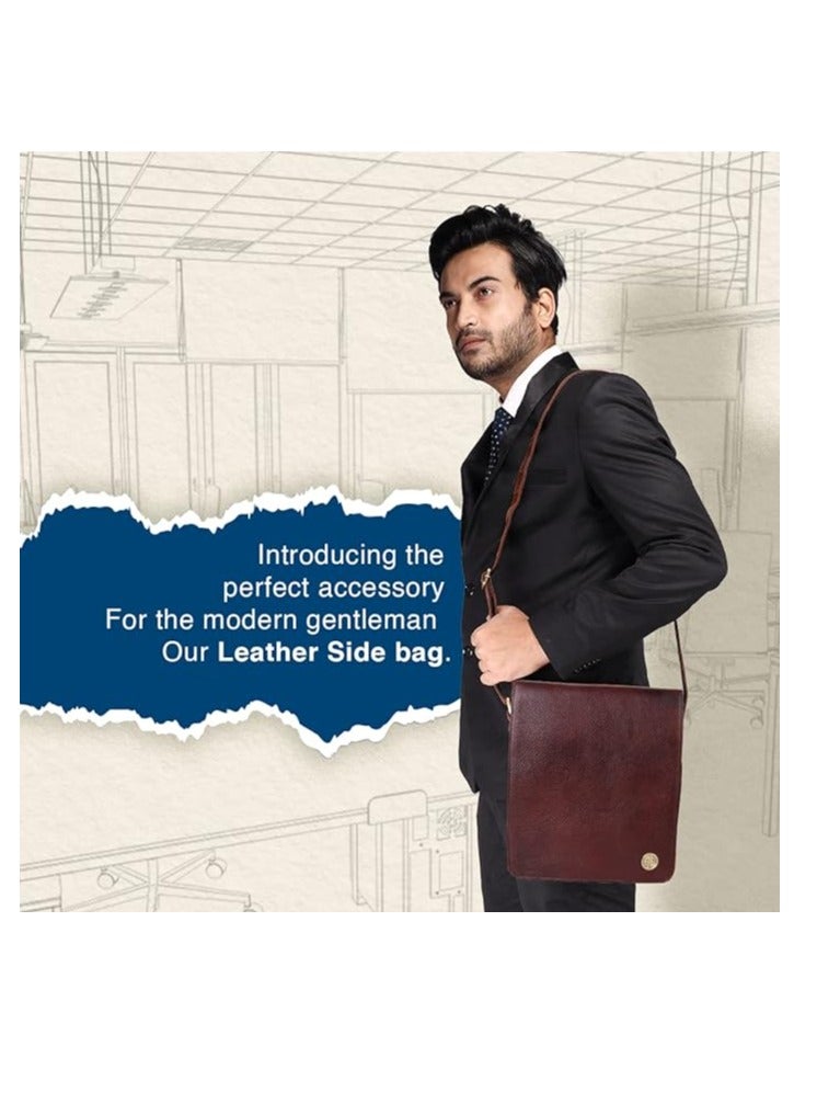 HAMMONDS FLYCATCHER leather Messenger Slings Bag, Brown|SB1159  - Image 4