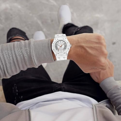 Daniel Hechter Paris Montparnasse Collection Analog Watch for Men with Roman Indices, Octagone Dial and Silicon Strap-DHM1006 - Image 2