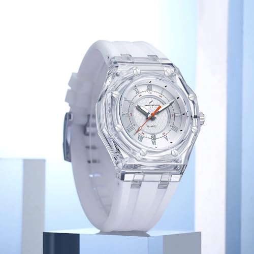 Daniel Hechter Paris Montparnasse Collection Analog Watch for Men with Roman Indices, Octagone Dial and Silicon Strap-DHM1006 - Image 3