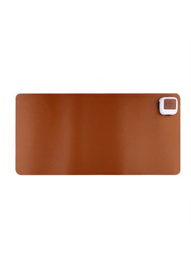 BURAQ 220V Electric Hot Plate Writing Desk Warm Table Mat Blanket Office Mouse Heating Warm Computer Hand Warmer Desktop Heating Plate, Color:Brown Small Size, CN Plug - Image 1