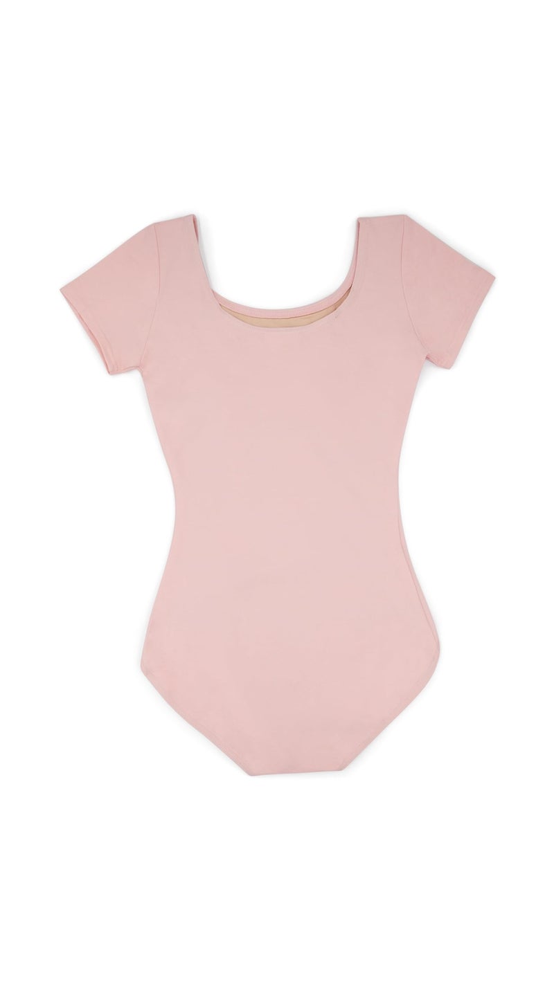 Capezio ليوتارد رياضي قصير الأكمام من كابيزيو للفتيات، وردي، للأطفال 2T-4T أمريكي - Image 4
