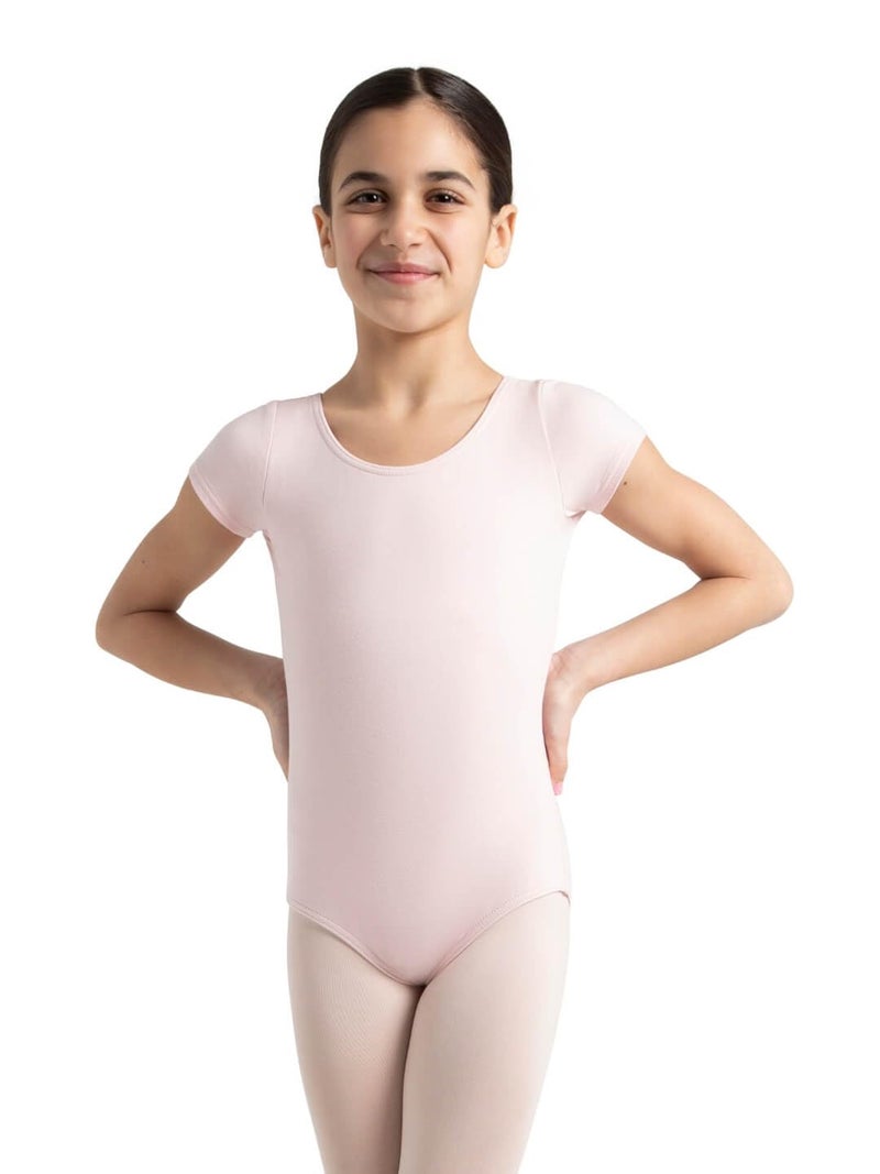 Capezio ليوتارد رياضي قصير الأكمام من كابيزيو للفتيات، وردي، للأطفال 2T-4T أمريكي - Image 2