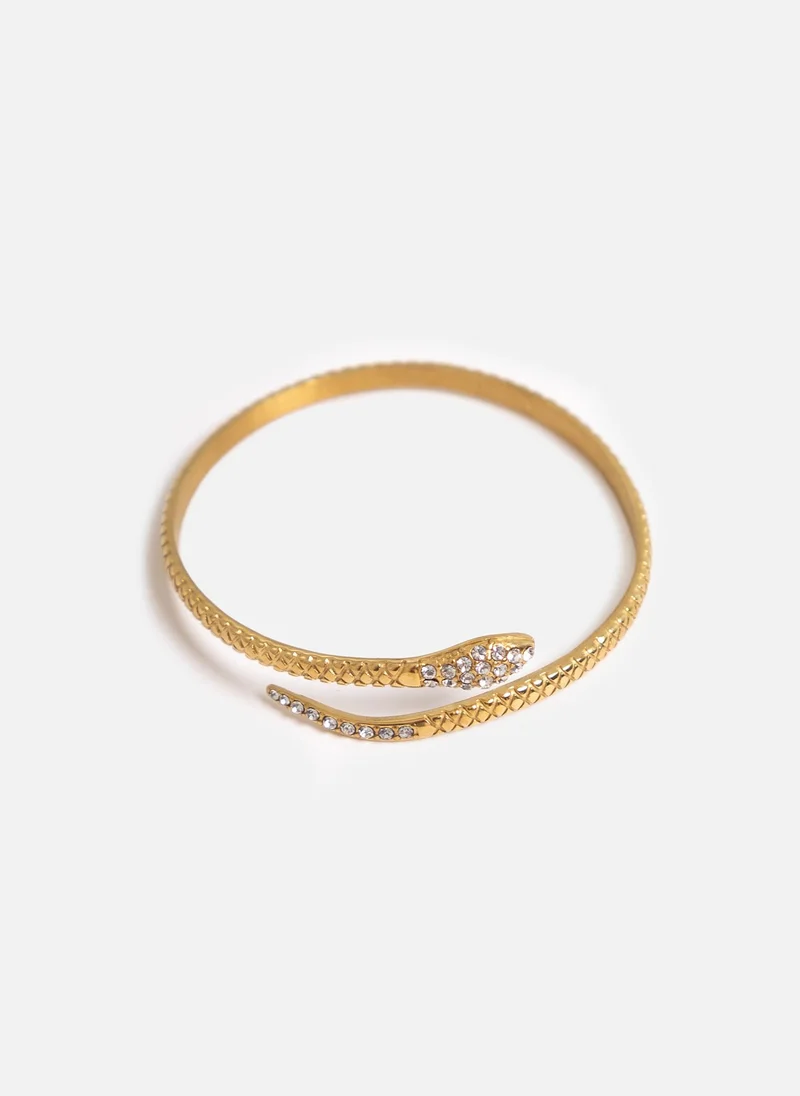 ليتشي سوار على شكل ثعبان مزين بأحجار الراين