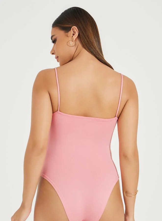 Styli Gathered Strappy Bodysuit