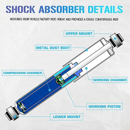 ILONPA Rear Left & Right Side Struts Shock Absorber for Nissan Pathfinder All Trim 2005 2006 2007 2008 2009 2010 2011 2012 Replace for 37274 (Set of 2) - Image 4