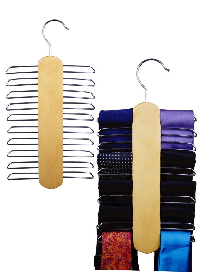 ZOBER Wooden Tie, Belts and Scarfs hanger - Image 1