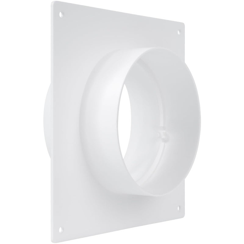 REPA MARKET 4" Inch Duct Connector Flange - Plastic Straight Pipe Flange for Heating Cooling - Inlet Outlet Ventilation System - Ducting Coupling Wall Plate - Assembly Joint (100mm)  - Image 1