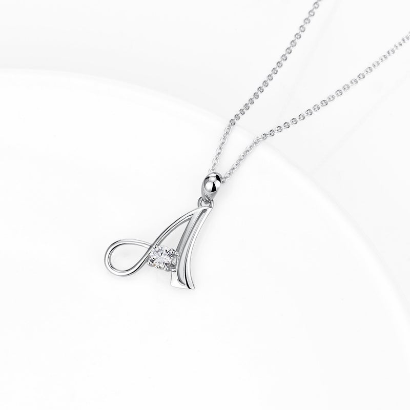 YFN Initial Necklace Sterling Silver Letter A Alphabet Pendant Jewelry for Women - Image 4