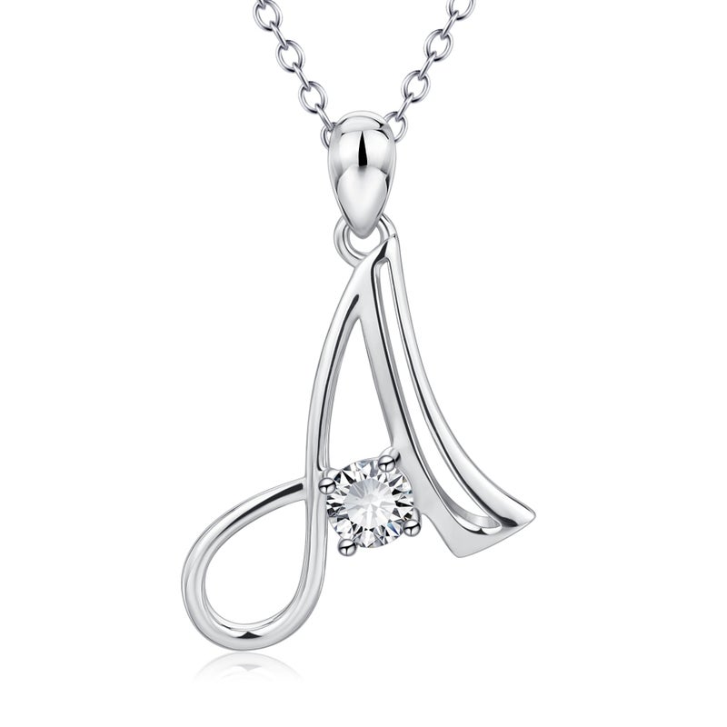 YFN Initial Necklace Sterling Silver Letter A Alphabet Pendant Jewelry for Women - Image 1