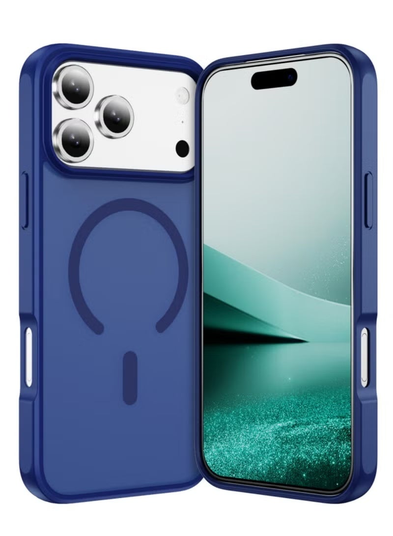 تايجر Magnetic Case for iPhone 17 Pro Max | Compatible with MagSafe | Mil-Grade Drop Shockproof Slim Frosted Phone Cover | Anti-Scratch Durable Protective Case | Royal Blue Magnetic iPhone 17 Pro Max Case - Image 1
