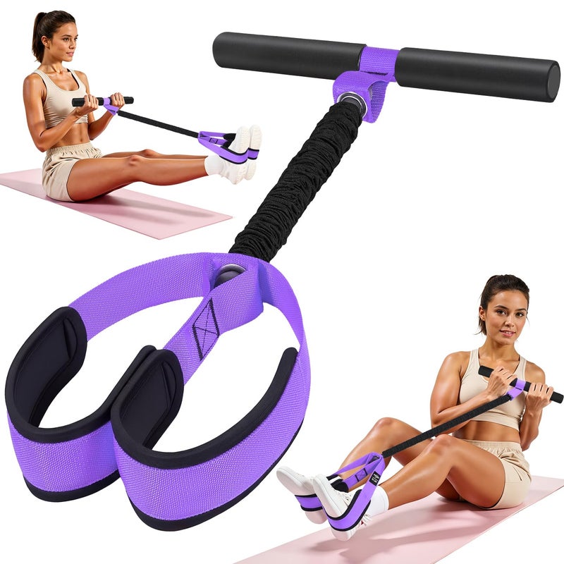NTIUYOT Foot Pedal Resistance Band, Resistance Band with Handle, Exercise Bands for Home Gym Workout Equipment, Sit Up Exercise Equipment for Abdomen, Waist, Arm, Leg Stretching Slimming Training - Image 1