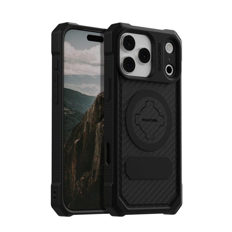 Rokform Rugged Case Compatible with iPhone 17 Pro Max, Magnetic Cover (Black) - Image 1