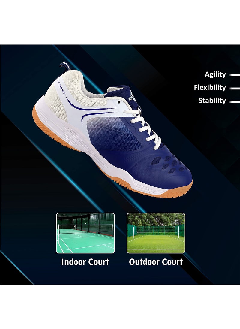 HY-Court 2.0 Badminton Shoes| For Mens and Boys | Non-Marking Shoe | Court Shoe | For Badminton, Squash, Tennis Players