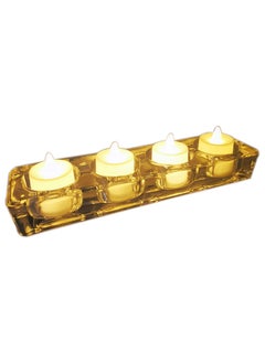 asmat Crystal Tealight Holder 4 Holes Candle Holder Romantic Candlestick for Home Cafe Wedding Candlelight Dinner Decoration  - Image 1