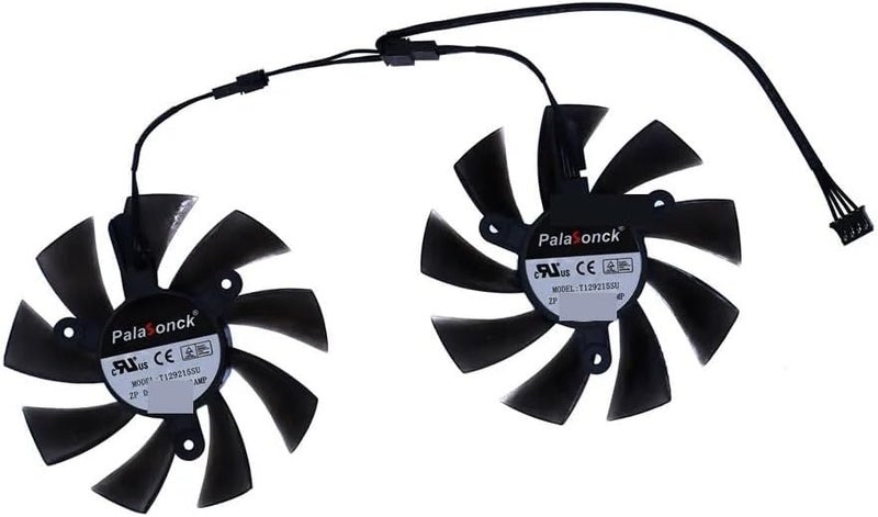 2Pcs/Set T129215SU Graphics Cards Fan GPU Cooler for JIESHUO RTX 3070 8gb GTX 1660 Super 6GB RX 580 8GB Laptop Parts - Image 5
