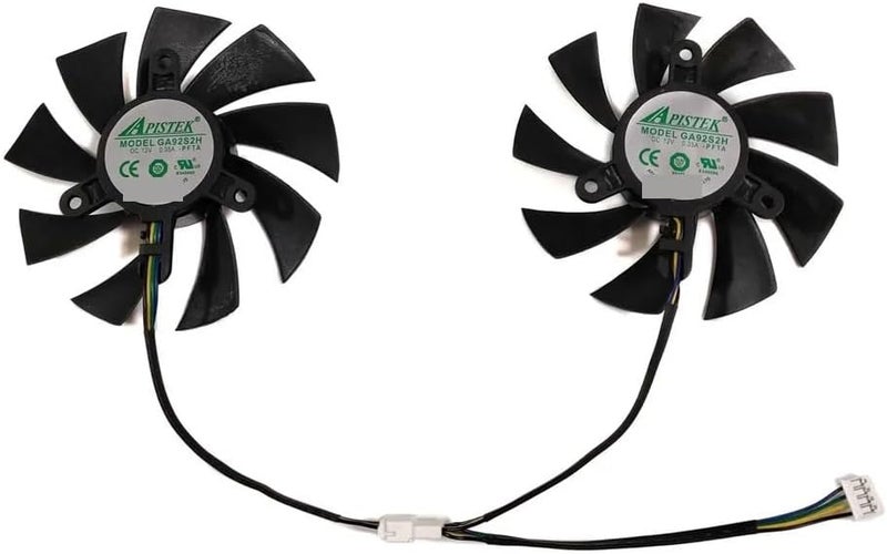 2Pcs/Set T129215SU Graphics Cards Fan GPU Cooler for JIESHUO RTX 3070 8gb GTX 1660 Super 6GB RX 580 8GB Laptop Parts - Image 1